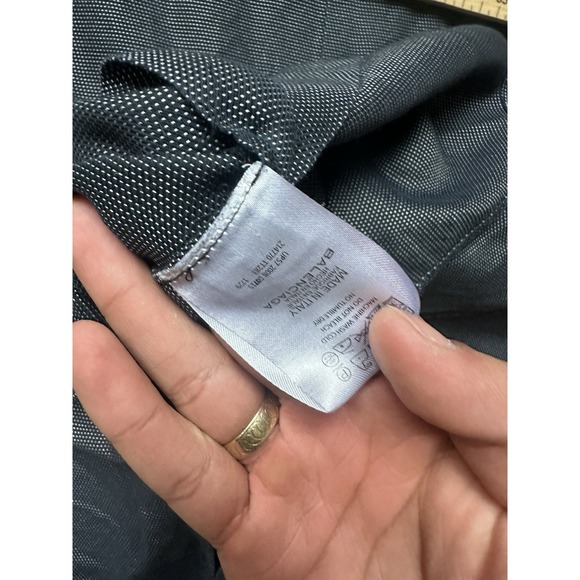 Balenciaga Shirt Black Medium 15.5 / 39 Made in Italy 100% Cotton AUTHENTIC M - Picture 9 of 9